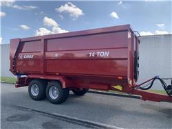 Tinaz 14 tons bagtipvogne Ny model XL og konisk kasse, Tip Trailers, Agriculture